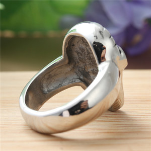 Skeleton <b>Skull</b> <b>Ring</b> Silver Men's Punk Retro Style Jewelry Gift 27034 - Product Image 2