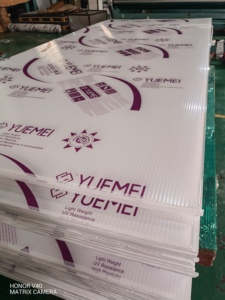 Panel de Policarbonato Transparente de 6 mm, 4 pies <span class=keywords><strong>x</strong></span> 8 pies, Lámina Hueca para Invernadero, Lámina Comercial Resistente a los Rayos UV para Jardín, para América del Norte - Product Image 1