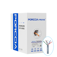 Cable Ethernet Cat6 UTP de 305m (1000 pies), Cobre Sólido 24AWG, Cable de Red LAN a Granel, Probado con Fluke, Certificado ISO, Directo de Fábrica, OEM