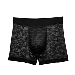 Caleçons Boxers Transparents en <span class=keywords><strong>Dentelle</strong></span> <span class=keywords><strong>pour</strong></span> Hommes – Sous-vêtements Sexy Confortables à Taille Mi-Haute en Maille <span class=keywords><strong>pour</strong></span> l'Été – Vente en Gros - Product Image 4
