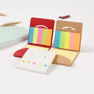 Recién llegado Kawaii Stick Note Pad con cubierta Color personalizado Memo stick notas