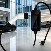 Nueva Estación de Carga Móvil para Vehículos Eléctricos 3.5/7kW Tipo 2 con Clasificación IP54, Cable de 5m, Conexión y Carga para Flotas, Jinghu TA-AC-B1-B