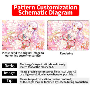 TCG Playmat 24X14 "Playmat TCG CCGゲームカードゲーミングマットMTGカードポーカーゲームマットをカスタマイズ - Product Image 5