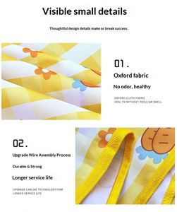 เสื่อมีด้ามจับ พับได้ ลายทางสีสันสดใส ผ้าห่มปิกนิกกลางแจ้ง ขนาดกะทัดรัดสำหรับครอบครัวที่ไปตั้งแคมป์ชายหาด - Product Image 2
