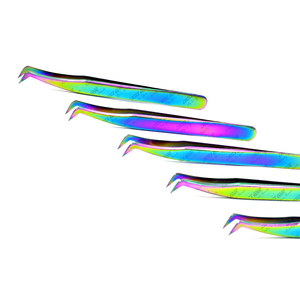 Nuevas pinzas para pestañas de etiqueta privada, pinzas para extensión de pestañas, empuñaduras de puntas de fibra personalizadas, pinzas para pestañas con punta de fibra de volumen recto - Product Image 4