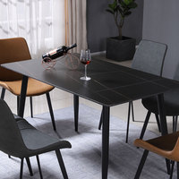 Table de salle à manger classique, ensemble et 6 chaises, meubles de maison modernes, 4 pièces