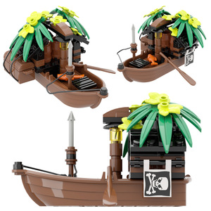 Set de Bloques de Construcción de Partículas Pequeñas MOC, Modelo de Escena de Muelle Flotante DIY, Juguete Creativo de Escritorio - Product Image 4