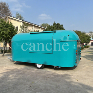 Camion de restauration mobile à vendre, chariots à hot-dogs en acier inoxydable, camion de rue avec des collations rapides - Product Image 4