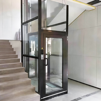 CE Belgeli Modern Hidrolik Ev Asansörü Güvenli Villa Asansörü PVC Zeminli ve 1 Yıl Garantili Konut Kullanımı İçin