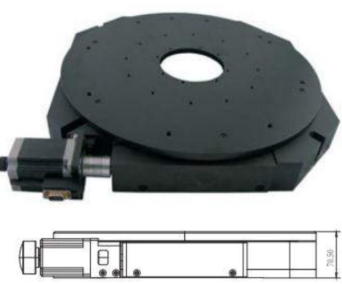 LDTDH-400WS-H Black Anodized Motorized Rotary Stage 400mm Large Table 100kg Heavy Load Precision Bearing Electric Turntable
