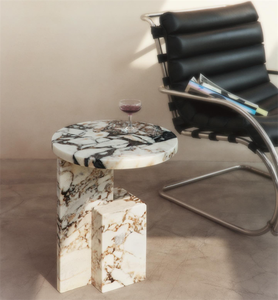 Table d'appoint en marbre Calacatta populaire Table d'appoint en marbre de luxe <span class=keywords><strong>Vitali</strong></span> Calcatta pour la décoration intérieure - Product Image 2