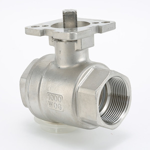 Vanne à boisseau sphérique à plateforme à deux pièces en acier inoxydable 304 Q11F-16P Interrupteur eau et gaz Filetage interne Passage intégral avec support OEM - Product Image 2