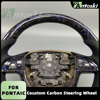 Cuir en fibre de carbone forgé bleu pour volant de luxe, logo personnalisé pour Pontiac G8 2008-2009 Holden Commodore VE/VF-LED