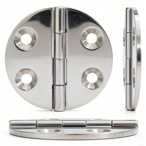 Charnière à charnière plate en acier inoxydable 316 de qualité marine, robuste, finition miroir polie, pour bateau, yacht, porte d'armoire et mobilier - Product Image 1