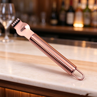 Râpe à citron en acier inoxydable, éplucheur d'orange, râpe à agrumes, couteau à éplucher, outils de bar, accessoires de bar