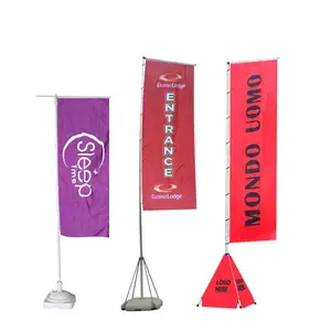 Custom Printing Rectangle Vertical Advertising Exhibition Event Banner Sports Custom Nobori Flags And Banners