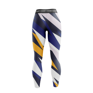 Leggings Deportivos Sublimados al por Mayor, Pantalones de Cintura Alta con Diseño Personalizado, Leggings de Gimnasio y Fitness para Mujer, 1 Pieza, Spandex/Nylon, Yoga - Product Image 1