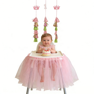 Décorations suspendues EASTTERN avec pompons pour fête du 1er <span class=keywords><strong>anniversaire</strong></span> d'une petite fille - Product Image 2