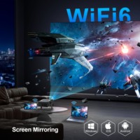 Projecteur de cinéma maison professionnel Android 11.0, objectif à mise au point manuelle, mini 720p, 120 lumens, 8 Go de stockage, cinémas domestiques, éducation