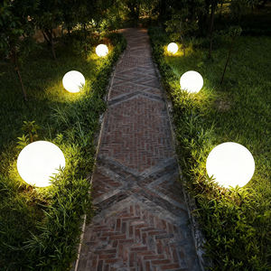 투명 볼 글로브 라이트 30cm / 야외 정원 빛 방수 볼 LED 태양광 플로팅 풀 볼 라이트 - Product Image 4