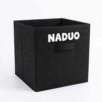 Cajas de Almacenamiento de Tela No Tejida con Logotipo Personalizado, MOQ Bajo, Caja Organizadora Plegable para Ropa y Juguetes