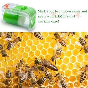 5 PCS Cages Reine En Plastique Transparent et 1 Bouteille De Marqueur Reine Des Abeilles, Outil De Marque D'apiculteurs (1 Bouteille De Marqueur + 5 pcs Clip) - Product Image 4