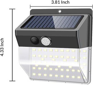 Lámpara Solar de Jardín Súper Brillante con 136 LED, Sensor Infrarrojo de Movimiento, Impermeable, para Escaleras, Paredes, Iluminación de Jardín - Product Image 2