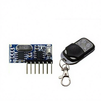 Module de décodage 433 MHz avec télécommande et récepteur sans fil 433 MHz, code d'apprentissage 1527, sortie 4 canaux et bouton d'apprentissage