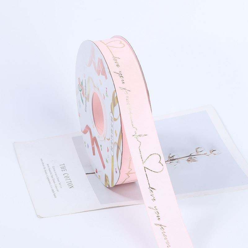 [Rosa] Bronceado Corazón 2,5 CM * 36 yardas/rollo