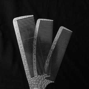 Pettine da barbiere in metallo di fascia alta di nuovo Design pettine da taglio a punta piatta in acciaio inossidabile pettine da taglio per lo Styling dei denti fini - Product Image 6