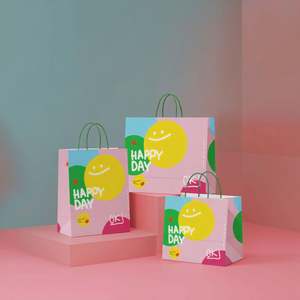 Sac en papier kraft classique pour restaurant, de qualité supérieure, durable, réutilisable, de forme personnalisée, largement utilisé, avec poignée en corde de coton - Product Image 3