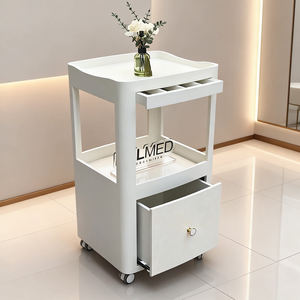 Carrito de Salón de Diseño Moderno con Cajón Grande y Estante Abierto para <span class=keywords><strong>Spa</strong></span> y Salón, Estructura Resistente con Ruedas - Product Image 5