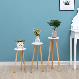 Décoration intérieure en bois pour Pot de fleurs, petite Table ronde, étagère en bois, décoration intérieure, offre spéciale - Product Image 2