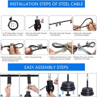 Tirez vers le bas et soulevez le poids système de poulie câble Machine fixation pour Triceps Biceps bricolage poulie câble corde