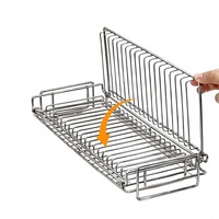 Étagère à vaisselle pliable en acier inoxydable 304 pour la cuisine