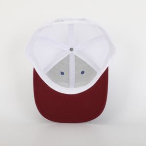 Logo en cuir personnalisé de haute qualité classique 6 panneaux maille à bord pré-incurvé Snap Back 112 casquette de camionneur - Product Image 6