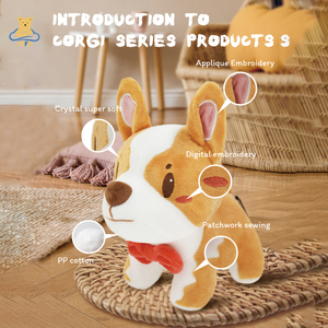 Haute qualité personnalisé mignon doux Simulation en peluche <span class=keywords><strong>Corgi</strong></span> jouets chambre décor vacances <span class=keywords><strong>cadeau</strong></span> peluche jouets pour enfants - Product Image 3