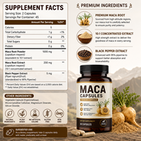 Capsules de Maca de Qualité Supérieure en Gros pour Marques Privées OEM – Complément Alimentaire Naturel à Base de Plantes pour Nutrition Quotidienne