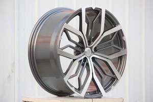 Venta caliente 18 19 <span class=keywords><strong>20</strong></span> 21 22 24 pulgadas ruedas de coche llanta de aleación de aluminio Fondo plateado con letras rojas para Maserati - Product Image 2