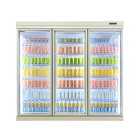 Réfrigérateur vertical pour boissons, refroidissement par ventilateur, présentoir réfrigéré pour boissons froides, supermarché, épicerie