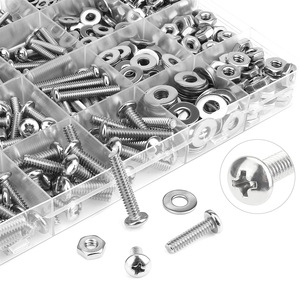 304 Stainless Steel Phillips Pan Head Screws Nuts Washers Kit 720Pcs <b>Boxed</b> Set Standard Size <b>Tool</b> Case Storage - Product Image 2