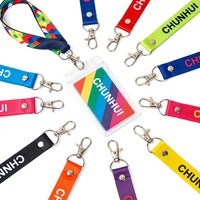 CH Wholesale Sublimation Printing Polyester Lanyards With Logo Custom Certification Keychain OEM ODM ECO Promotion Event Gifts