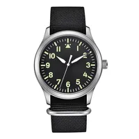 Montres de mode pour hommes avec logo personnalisé de haute qualité Montres de pilote de grande taille Montre mécanique