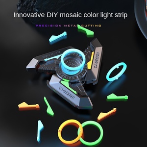 Black EDC Boy công nghệ tự làm đồ chơi hàng đầu ánh sáng dạ quang tay giải nén Cơn lốc quay Fidget Spinners để giảm căng thẳng - Product Image 4