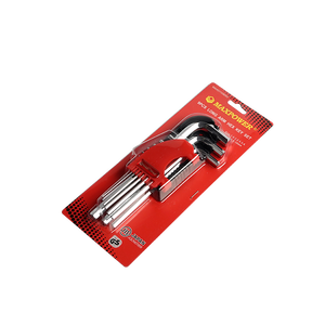 Mạ Tay Công Cụ CRV <span class=keywords><strong>Metric</strong></span> Vuông allen Key <span class=keywords><strong>Set</strong></span> 9 <span class=keywords><strong>PC</strong></span> cánh tay dài hình lục giác ổ cắm cờ lê hex-phím - Product Image 4
