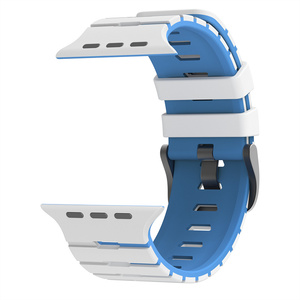 Bracelet de sport en silicone bicolore style piano pour <span class=keywords><strong>Apple</strong></span> <span class=keywords><strong>Watch</strong></span>, bracelet étanche pour IWatch Ultra 49 mm 46 mm 45 mm - Product Image 5