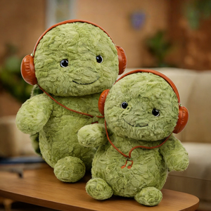 Nouvel Arrivage Peluche Tortue DJ Mignonne Musicale Verte, Jouet en Peluche Sûr en Coton PP, Compagnon de Sommeil <span class=keywords><strong>pour</strong></span> Bébés et Enfants - Product Image 5
