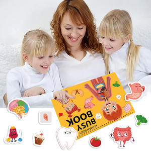 <span class=keywords><strong>Livre</strong></span> d'activités Montessori sur l'<span class=keywords><strong>anatomie</strong></span> du corps humain pour enfants, tout-petits, activités éducatives préscolaires, jouet sensoriel pour l'autisme - Product Image 1
