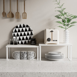 Extendable Multi Layer <b>Storage</b> <b>Rack</b> For <b>Kitchen</b> Countertops Flexible Standing Type 2nd Floor Shelf Desktop Organizer - Product Image 4