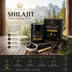 Premium Private Label <b>Shilajit</b> Resin 20g Natural <b>Himalayan</b> Mineral Extract Custom Packaging Pure <b>Himalayan</b> <b>Shilajit</b> Resin - Product Image 1